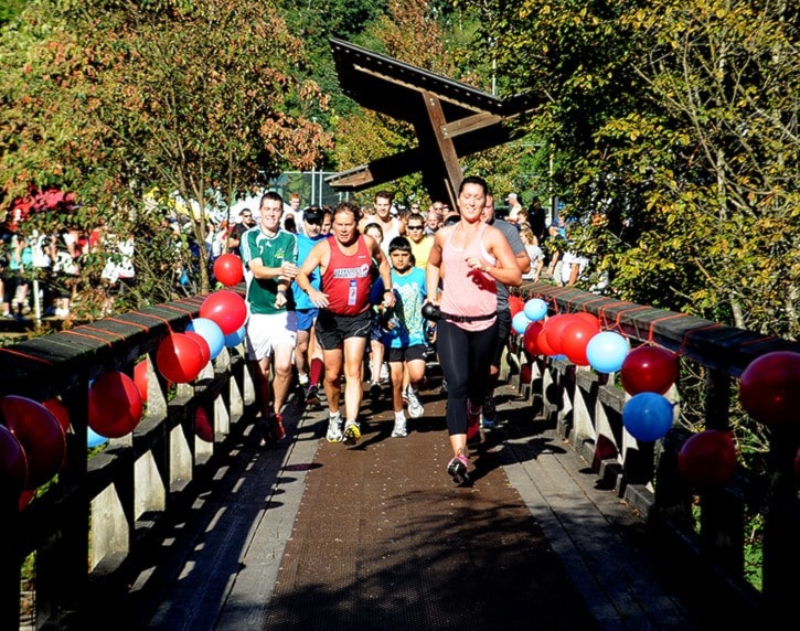 Beginning of Terry Fox Run at Elwood Park on Sunday. John Morrow