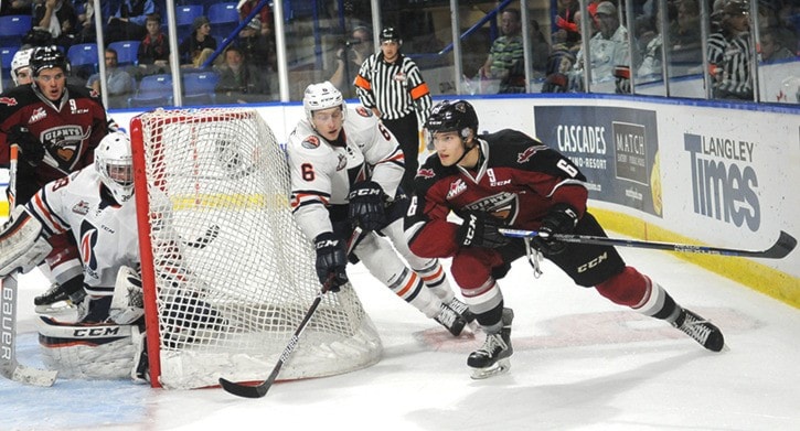 Gary AHUJA 2016-10-02 Vancouver Giants defenceman Dylan Plouffe.