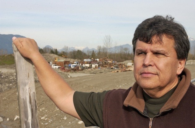 Ernie Crey at the Pickton farm in March, 2004. JENNA HAUCK/ PROGRESS FILE