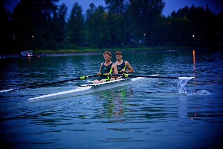 UFV men’s pairs rowers Stephen Wall (front) and Kyle Krahn.