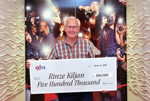 Rinze Kiljan of Abbotsford has won $500,000 in the lottery.
