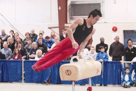 ken on the pommel horse