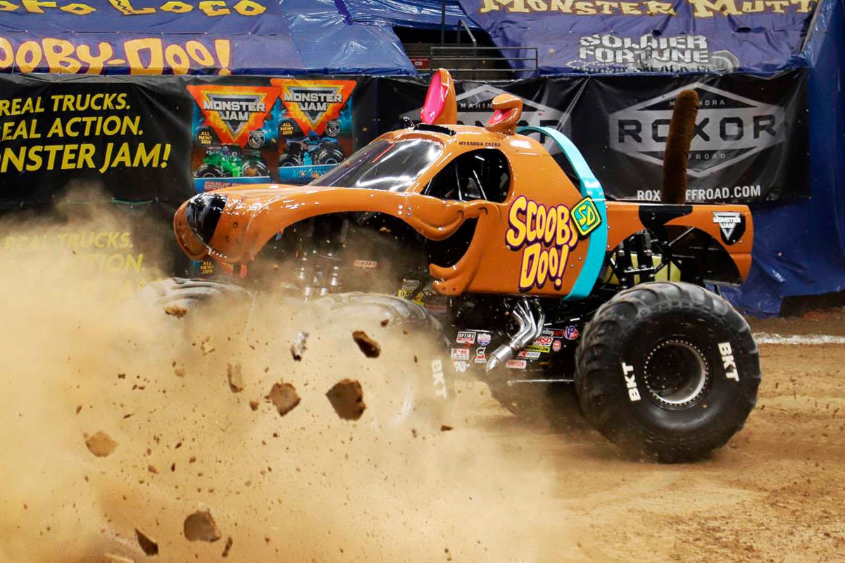 Monster Jam Scooby Doo truck roars in Des Moines