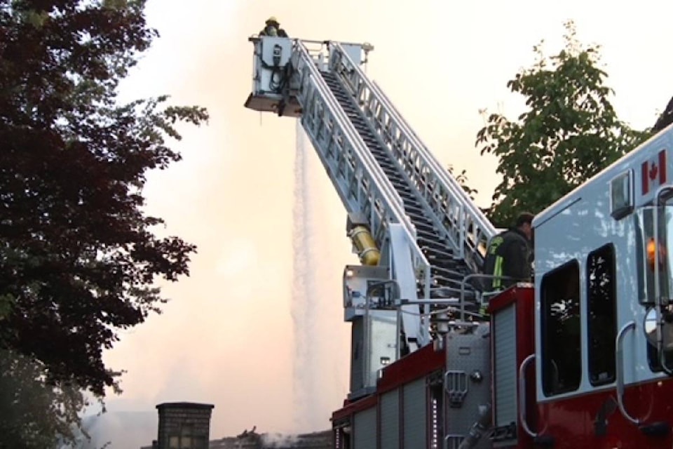 A Whalley church was destroyed by fire early Monday (July 19, 2021) morning. (Shane MacKichan photo)