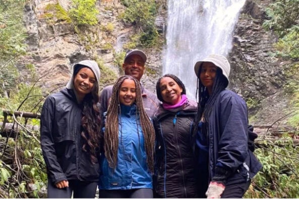 The Thomas family’s home was seriously damaged during the landslide on Rockwell Drive in the District of Kent last week. (Photo/Salena Thomas)