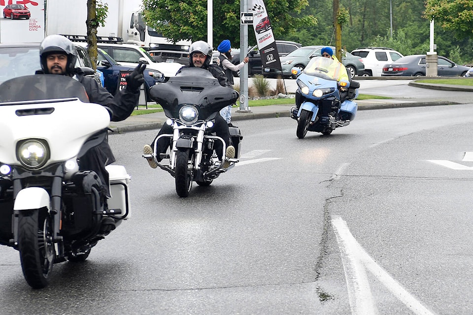 The Sikh Riders of Canada rode from Abbotsford to Kamloops on Saturday, June 18, 2022 in memory of the children who died in residential schools. (John Morrow/ Abbotsford News)