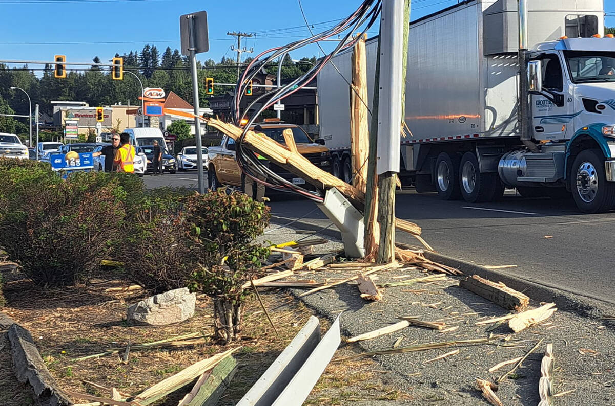 Significant portion of Abbotsford’s Sumas Way closed today after truck