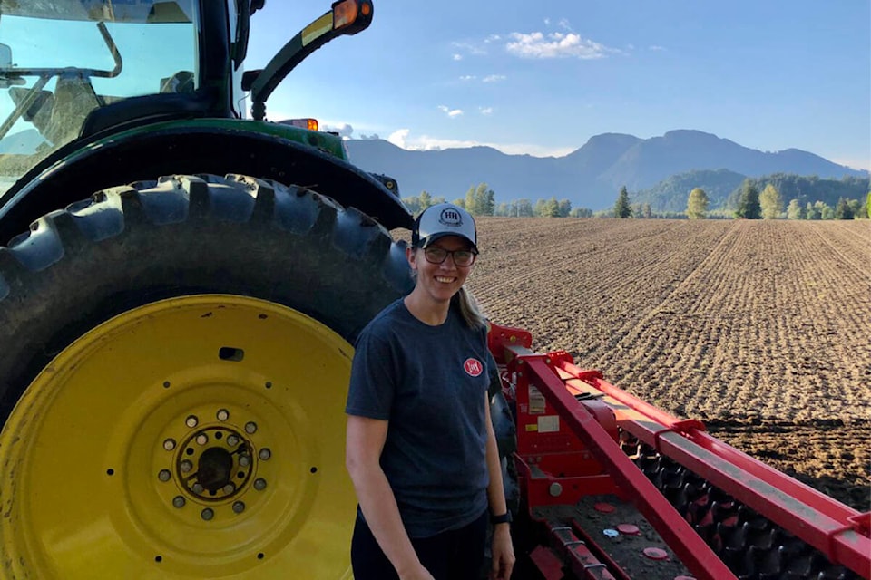 Sarah Sache owns West River Farm in Rosedale, B.C., with her husband, Gene Sache, and brother-in-law, Grant Sache. She is also vice chair of the board at BC Dairy. (Photo by West River Farm)