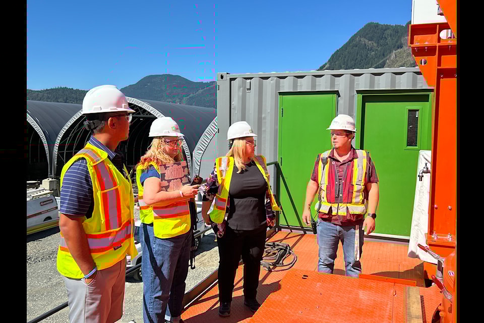 Chilliwack-Kent MLA Kelli Paddon (third from left) tours AE Concrete in Seabird Island. The company will receive up to $4.5 million from the province to construct a new facility and create 40 new local jobs. 