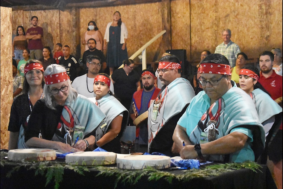 Sts'ailes leaders and government officials signed a coordination agreement on Sept. 6, in support of Sts'ailes assertion of governing their own child and family services. 