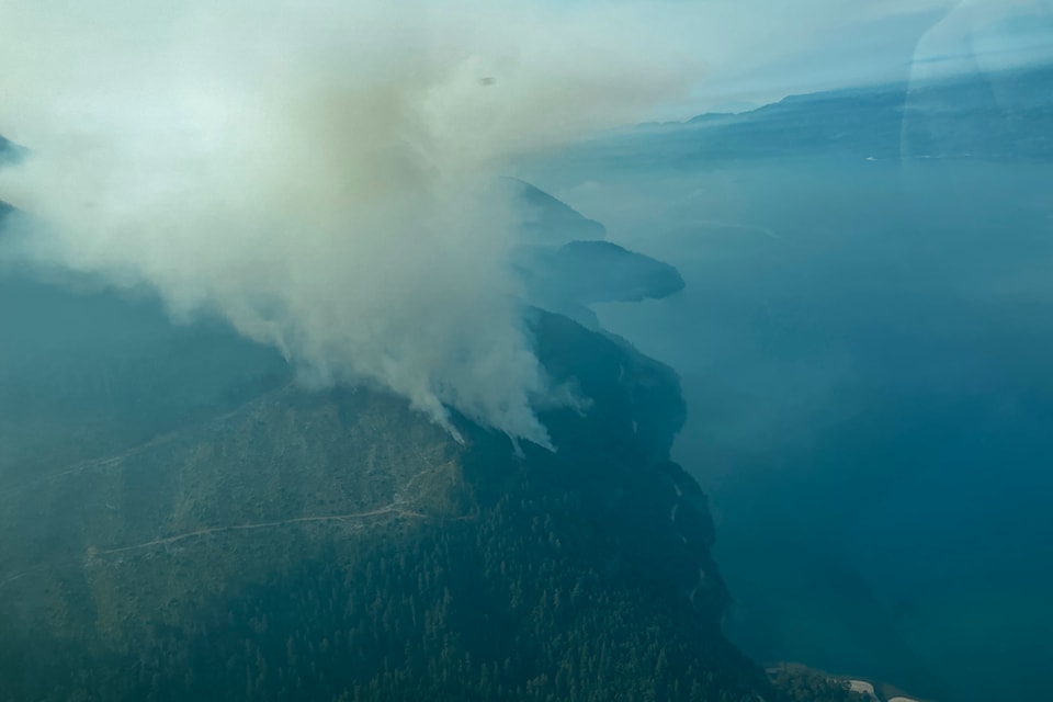 The Bear Creek wildfire has grown to 70 hectares north of Harrison Hot Springs.