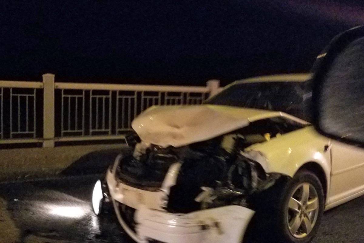 Accident slowing traffic both directions on Agassiz Rosedale bridge