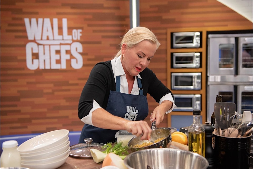Former MasterChef contestant and home cook Tammy Wood is seen here competing on Wall of Chefs for Food Network Canada. The episode featuring the Agassiz chef will air on Tuesday, September 15, at 7 p.m. PST. (Contributed Photo/Sossy Outdoors)