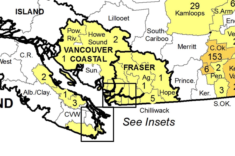 There has been one new case of COVID-19 in Agassiz-Harrison from July 18 to 24. (Screenshot/BCCDC)