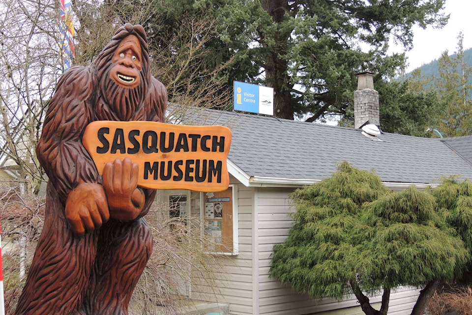 A friendly Sasquatch greets visitors outside the Harrison Hot Springs Visitor Centre and Sasquatch Museum. The building will soon be replaced with a new, bigger space thanks to a grant from the provincial government. (Adam Louis/Observer)