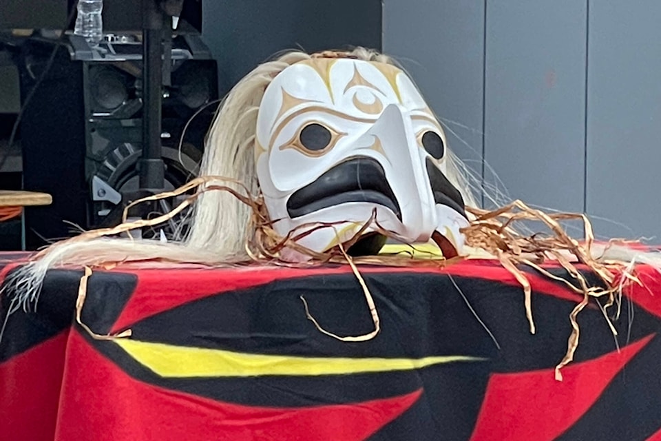 This eagle mask was gifted to AESS by a former student. (Dani Kent/Observer)