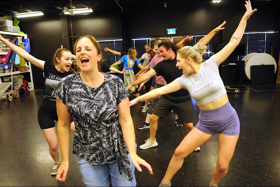 Shelley Wojcik (foreground) plays Donna in Secondary Characters’ production of Mamma Mia! which is at the Chilliwack Cultural Centre Aug. 11 to 21. (Jenna Hauck/ Chilliwack Progress)