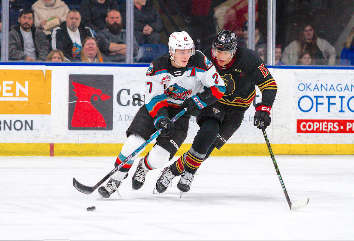 Vancouver Giants got out to an early lead, but were unable to hold on as Kelowna came back to win in front of their home crowd Friday, March 10. (Steve Dunsmoor/Special to Langley Advance Times)