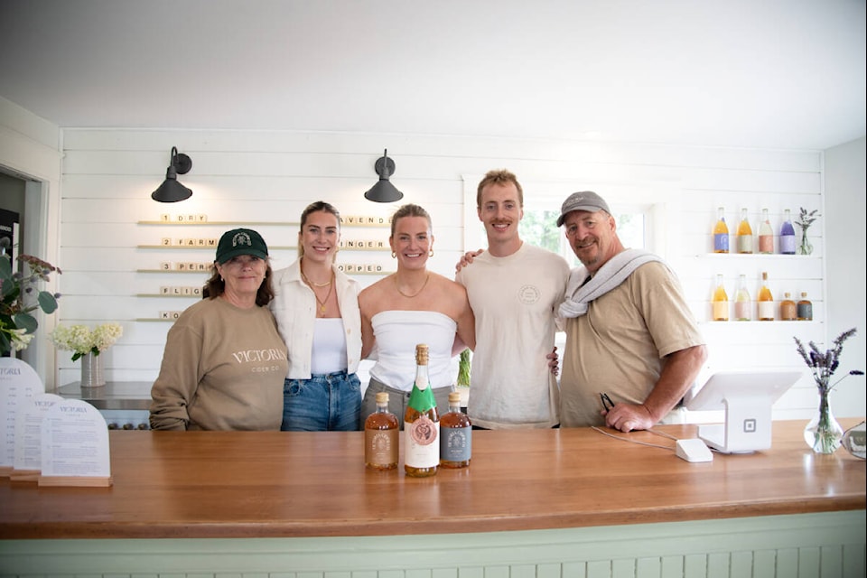 From left: Maureen, Emily, Jamie, Daniel and Wayne Ralph. The Ralph family, including daughter Kirstie (not pictured), has worked together to create Victoria Cider Co. (Nicole Crescenzi)