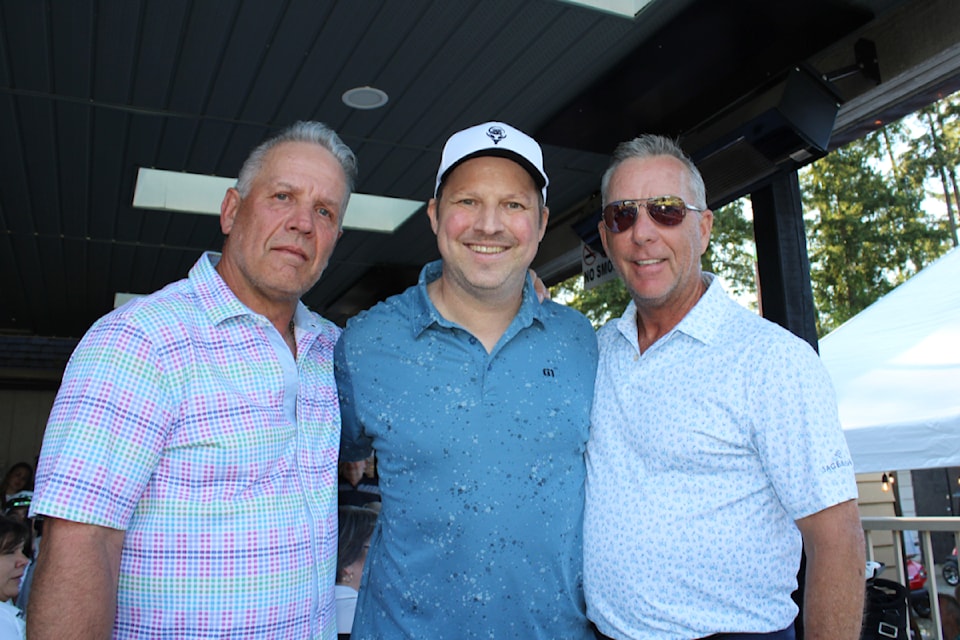 Rich Chernomaz, left, and Rob Shick, right, were pleased to have Joey Kenward at the Classic after his battle with an acute form of leukemia.