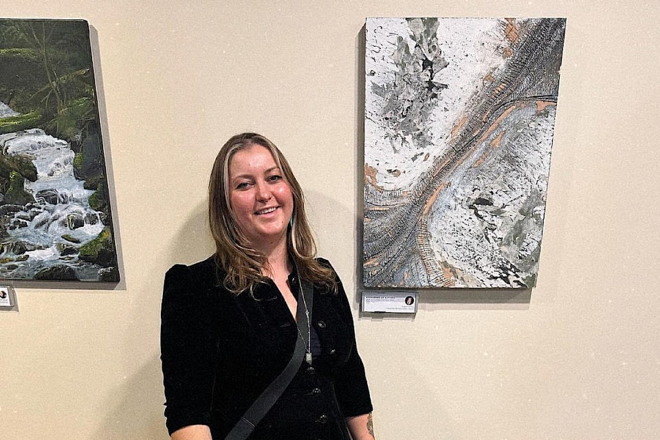 Port Alberni artist Angela Skaley has two pieces of her art included in a juried art show at the Comox Airport. Skaley is also the arts administrator for the Community Arts Council of the Alberni Valley. 