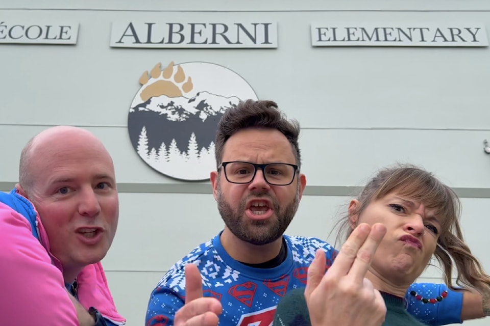 Teachers and staff at Ecole Alberni Elementary School have created another rap video for the holiday season.