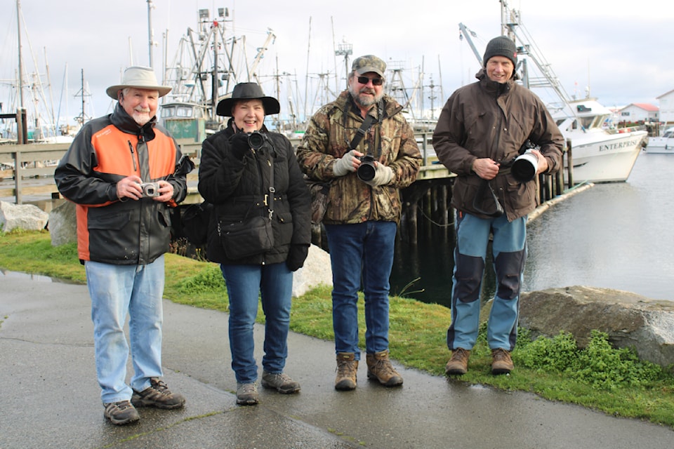 A few of the members of the AV Photography Club with their cameras at the ready at French Creek, from left to right are Tom Hall, Lorna Crowshaw, Steve Crowshaw and Phil Edgell. 