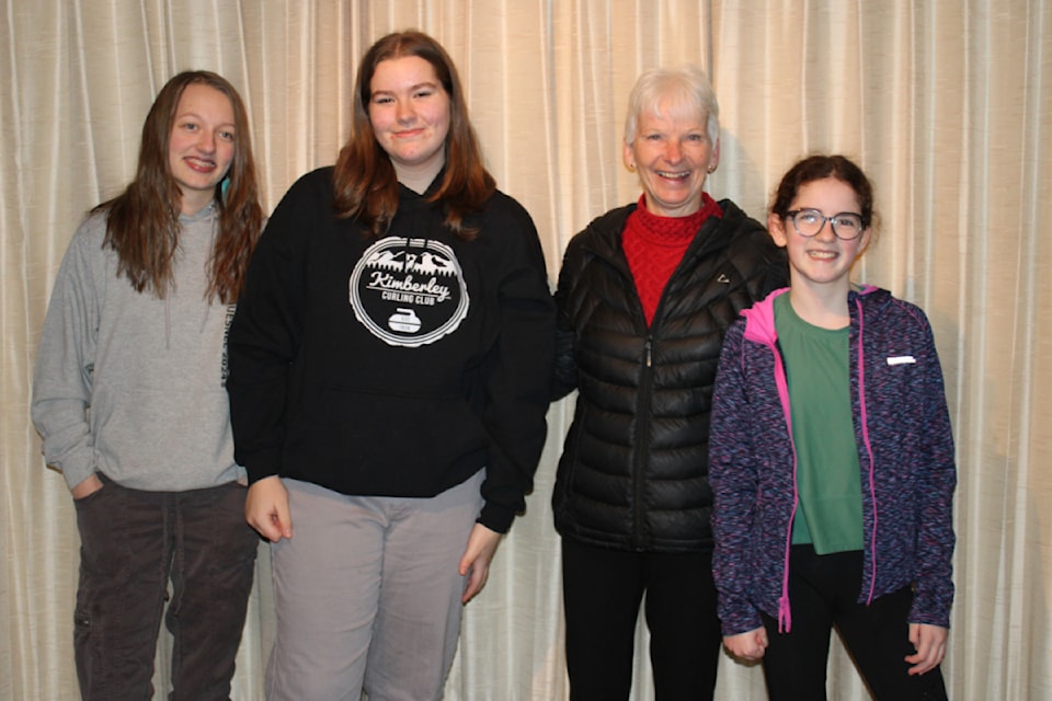 First place winners, from left to right, are Sophie Kull, Bethany Roosma, Louise Robertson and Ava Wadwell.