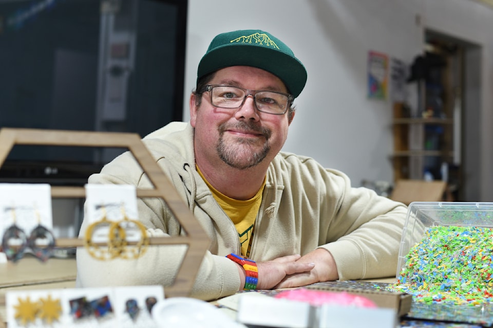 Michael Moore of Alberni Valley Makerspace has been working on a reusable plastics program since 2021. What started in a garage with a panini press, toaster oven and an idea has transformed into $700,000 in grant funding and a plan. (SUSIE QUINN/ Alberni Valley News)