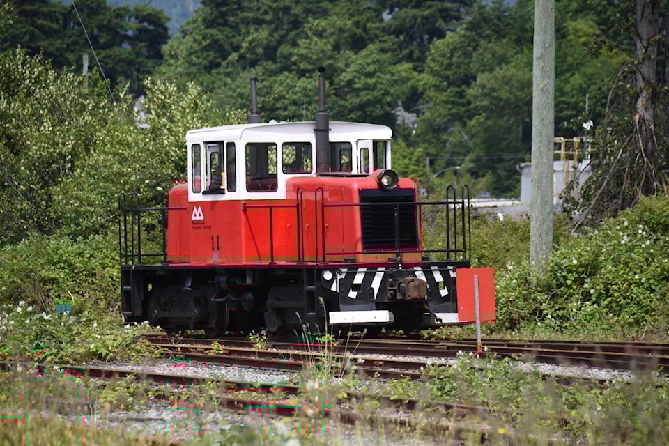 Senior engineer Ted Mollet supervises engineer-in-training Richard Spencer during a run with the No. 11 diesel locomotive on Tuesday, June 3, 2025. 