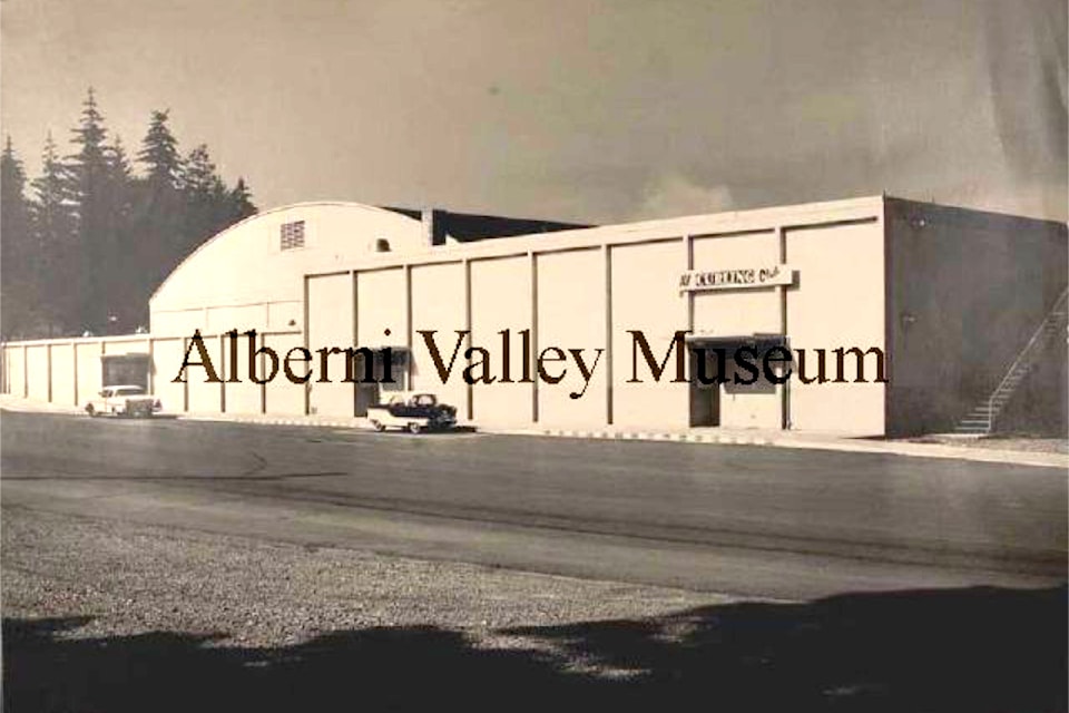 The front of the Alberni Arena and Curling Club is pictured in this 1964 photo. The building at Ninth Avenue and Dunbar Street still houses the curling club, however the arena has long since been decommissioned and is home to the Industrial Heritage Centre. To view more than 24,000 historical Port Alberni photos, visit the Alberni Valley Museum’s online photo archives at portalberni.pastperfectonline.com. 