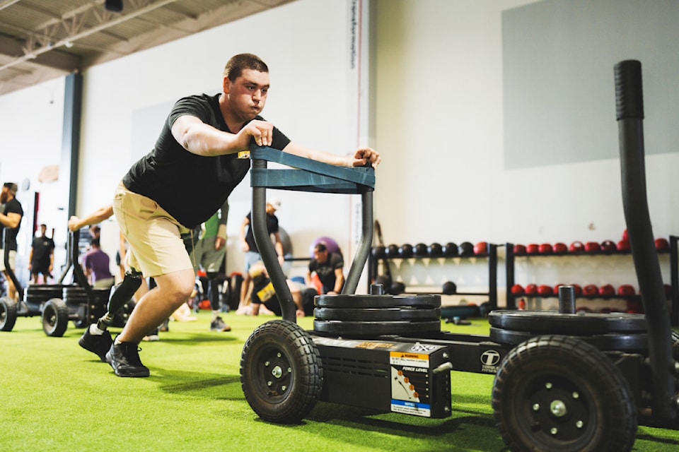 Chase Nicklin from Port Alberni, B.C. trains at the Adaptive Training Foundation's facility in Carrollton, Texas. Nicklin is aiming for an Olympic podium in snowboarding. (SUBMITTED PHOTO/ Alberni Valley News)