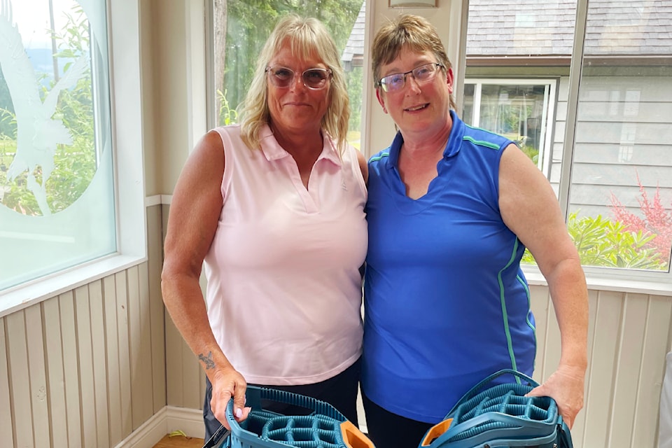 Robin Turner and Laurel Bowne bring home the top net score with a combined 56 at the Women's Amateur championships held at Alberni Golf Course June 22, 2025. (SUBMITTED PHOTO/ Alberni Valley News)