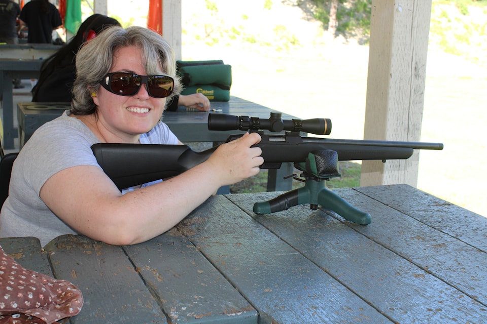 Allana Tweedie tried for the first time to shoot. “I always wanted to do it and I’m thankful for open range day," she said. 
