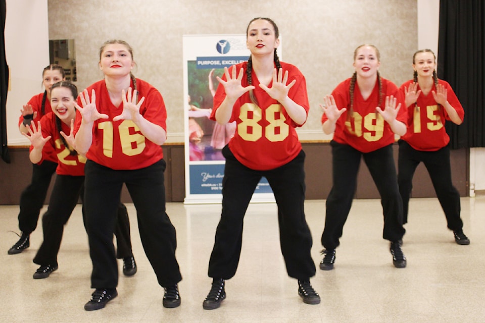 Dancers with Elite Dance Academy perform a number at the Newcomers Welcome event at Echo Centre on May 10, 2025. Elite is in its 11th year of operation. (SONJA DRINKWATER/ Alberni Valley News)