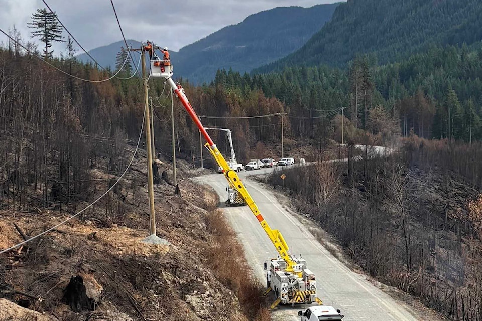 BC Hydro crews worked to quickly restore power to several communities affected by the outage. They completed the repairs ahead of schedule.