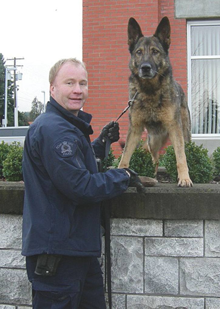 Port Alberni RCMP Const. Jarrod Trickett and his partner, police dog Rook.
