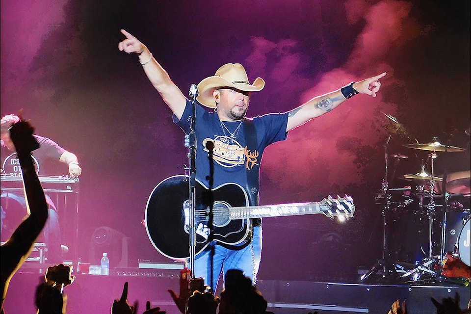 Headliner Jason Aldean performs for a rapturous crowd at Sunfest 2019. For more from Sunfest, see page 17. (Kelsey McLean/Citizen)