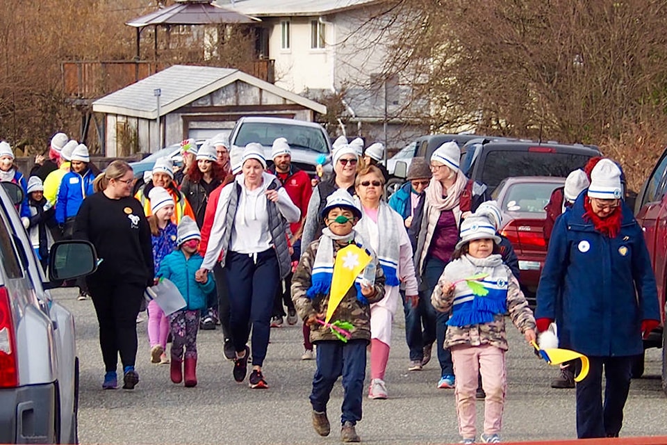 More than 120 walkers showed up for the Coldest Night of the Year event Saturday night (Feb. 22, 2020) in Port Alberni, raising a record $33,000 for ACAWS. (MIKE YOUDS/ Special to the News)
