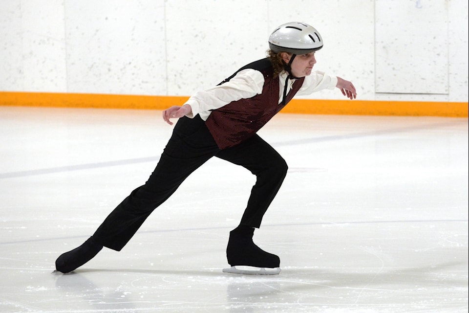 Lucas Bell of Port Alberni performs a routine during the BC Winter Games in Fort St. John, BC, in February 2020. (NICOLE BRADLEY PHOTOGRAPHY)