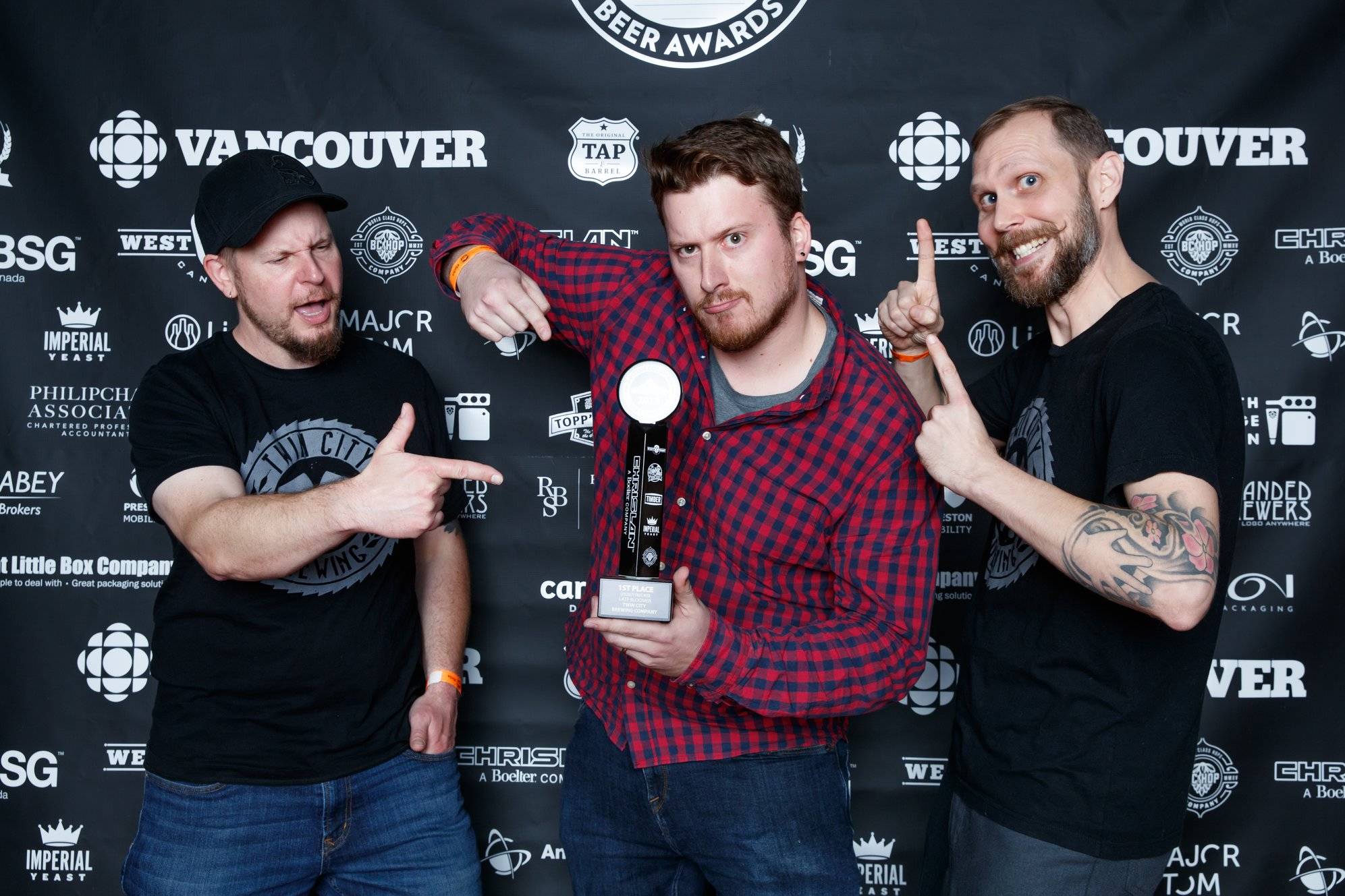 Twin City Brewing won Best in Show at the 2018 BC Beer Awards for Late Bloomer, a tart fruit beer brewed with hibiscus petals and strawberries. BC Beer Awards photo.
