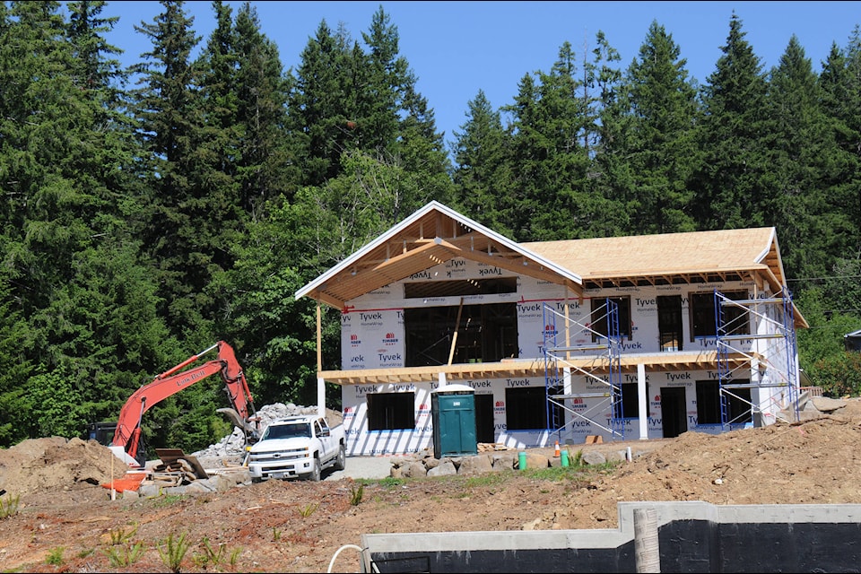 New building developments, such as this one on Anderson Avenue, are popping up all over the Alberni Valley as the housing market continues to heat up. (SUSAN QUINN/ Alberni Valley News)