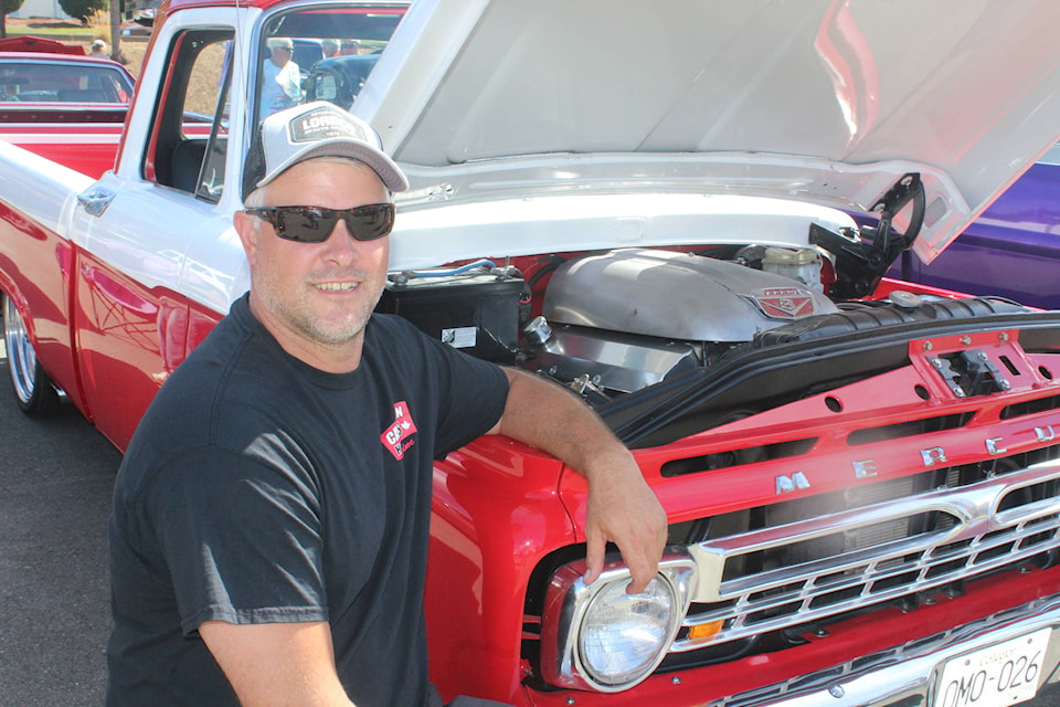 Kyle Penner with his ’64 Mercury with a 460 hp—a truck he has owned for 30 years after it was gifted to him from his dad at age 15. (SONJA DRINKWATER / ALBERNI VALLEY NEWS)