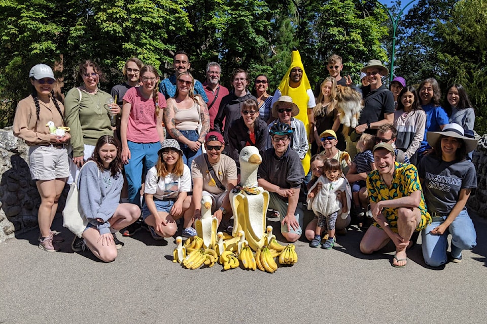 Around 40 people attended the first ever Ducknana event in Beacon Hill Park on Sunday (July 24). (Courtesy of Geoff de Ruiter)
