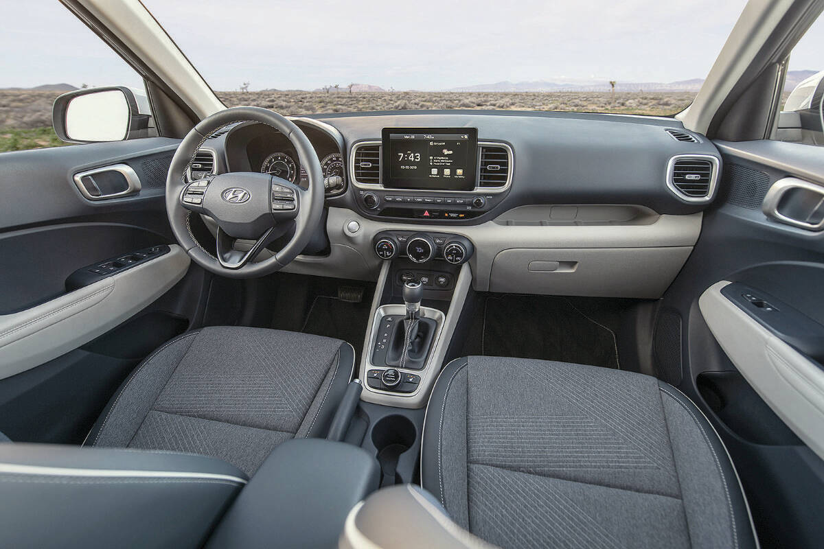 Just because a vehicle is based priced at just $23,100, it doesnt have to look like it costs that little. It also doesnt have to be bare bones. The base Venue includes power accessories, air conditioning as well as some active-safety technology. PHOTO: HYUNDAI