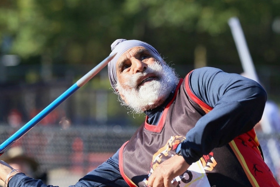 Aldergrove's Harnek Toor won six medals at the Canadian Masters Athletics Championship in Montreal earlier this month.