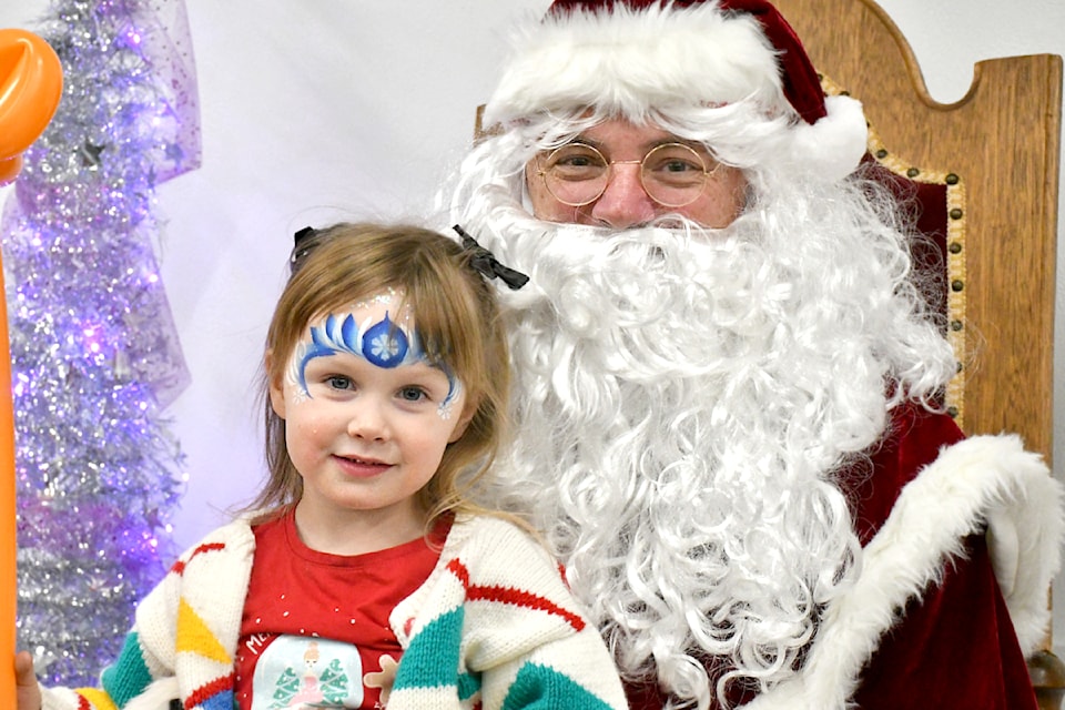 Santa was available for photos at the Aldergrove Elks children's Christmas party on Dec. 14. (Kyler Emerson/Aldergrove Star)