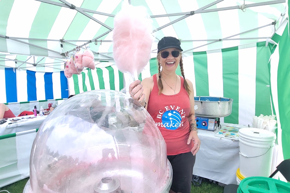 Cotton Candy was made fresh for sale at the Aldergrove Fair. 