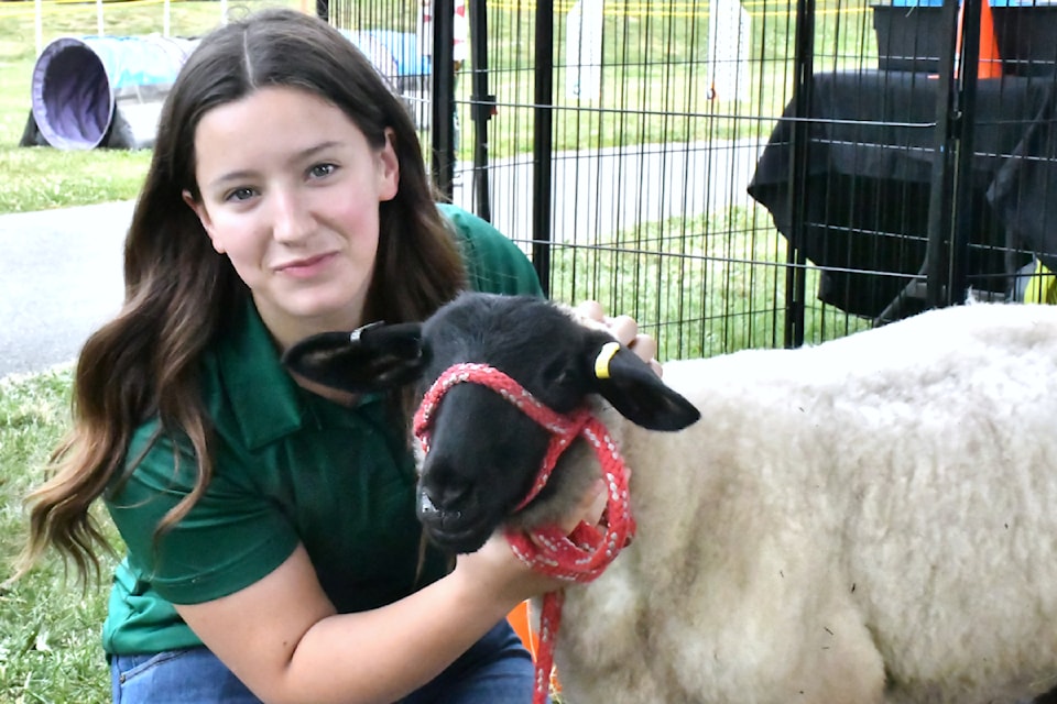 Anabelle, 15, brought her six-month-old lamb Poppy to the Aldergrove Fair on Sunday, July 21. 