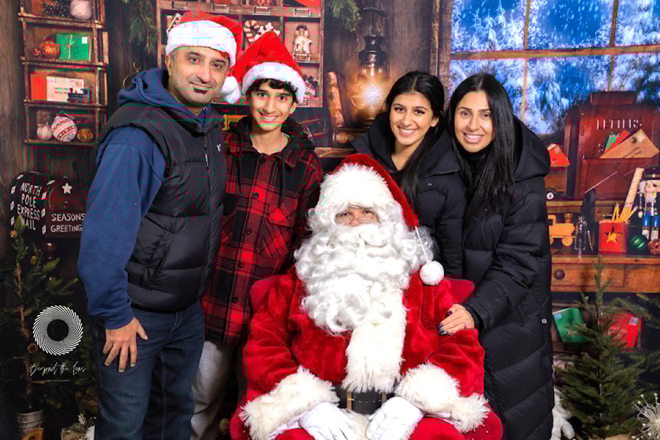 Murrayville's Saran family is holding their annual Photos With Santa fundraiser at the Alpine Christmas Tree Farm in Aldergrove on Nov. 30. (Special to The Star)